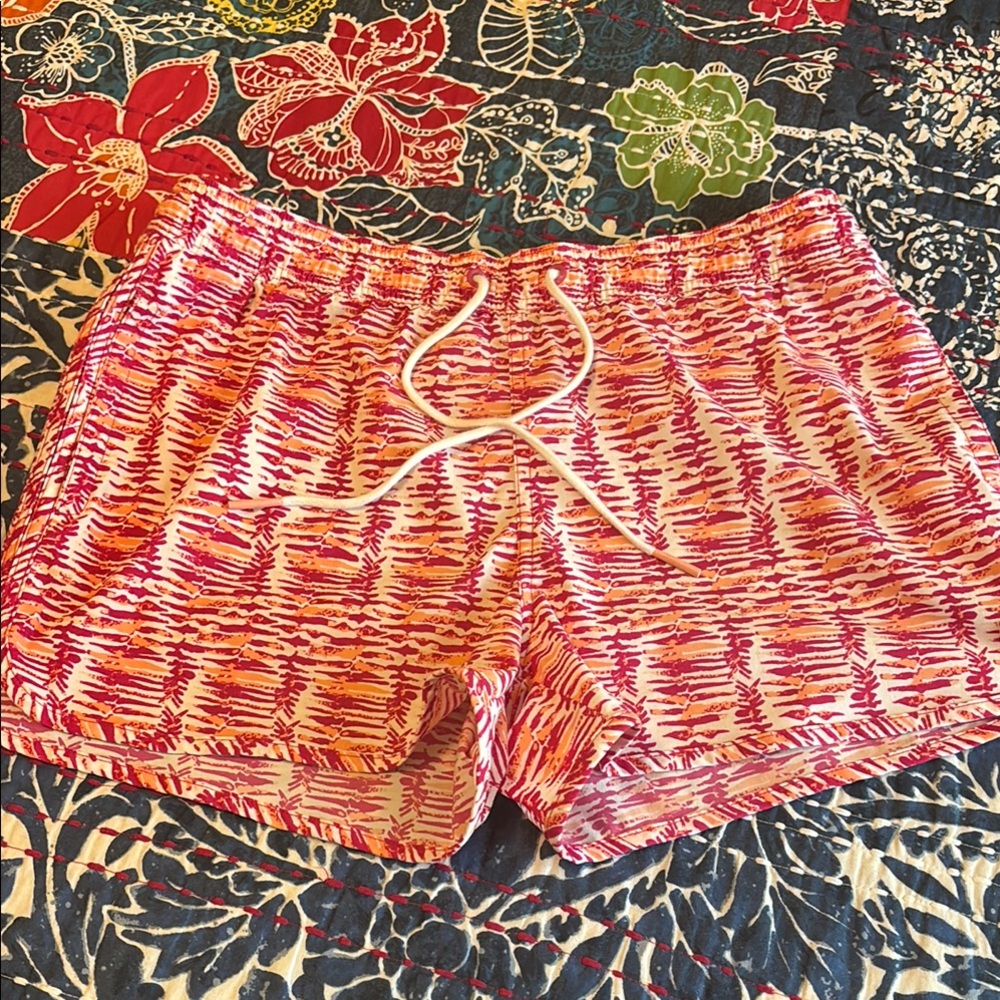Pink and Orange Patterned Swim Shorts